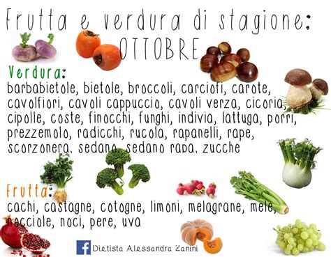 Ottobre Frutta And Verdura Di Stagione Alessandra Zanini Dietista