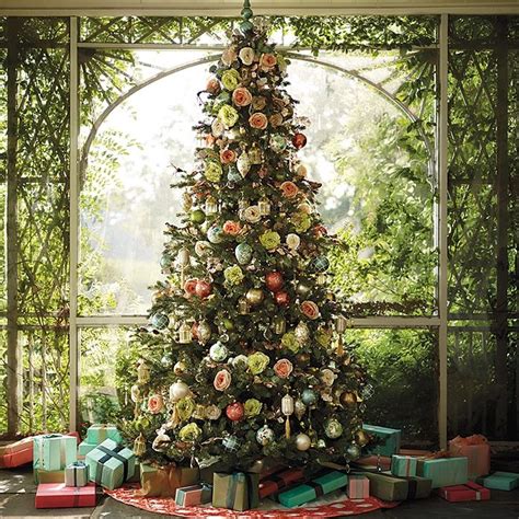 Collection Of 8 Stunning Flower Decorated Christmas Trees