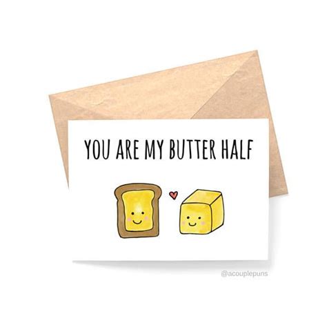 You Are My Butter Half Valentines Card Valentines T Valentines