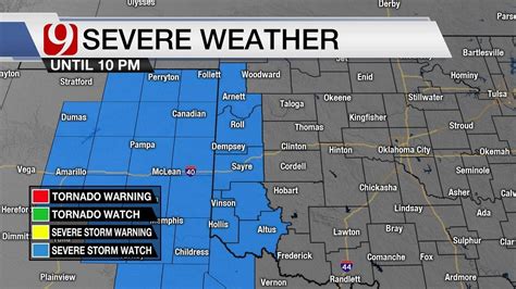 A severe thunderstorm watch (same code: Severe Thunderstorm Watch Issued For Far Western Oklahoma