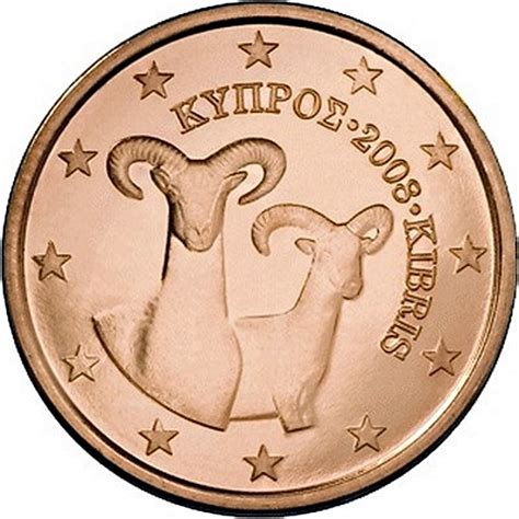 1 Euro Cent Cyprus 2008 2018 Km 78 Coinbrothers Catalog
