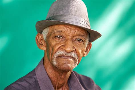 Royalty Free Portrait Of Serious African American Old Man Looking At