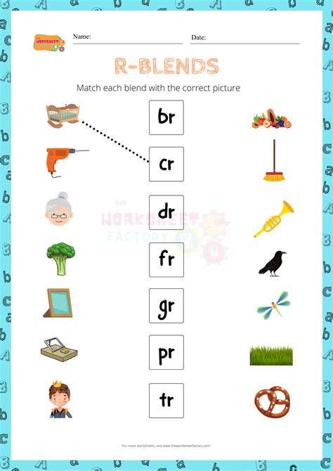 Free Consonant Blends With R Worksheets For Preschool Children R