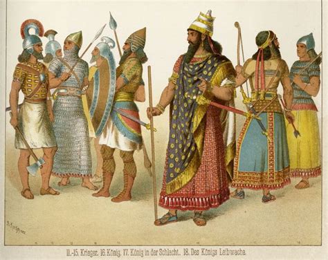 Print Of Ancient Assyrian Costume In 2020 Ancient Mesopotamia Poster