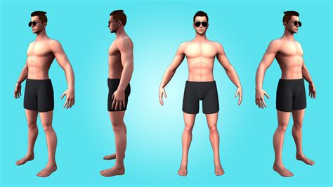 Male Base Mesh Robert 3d Rigged Character 3d Characters