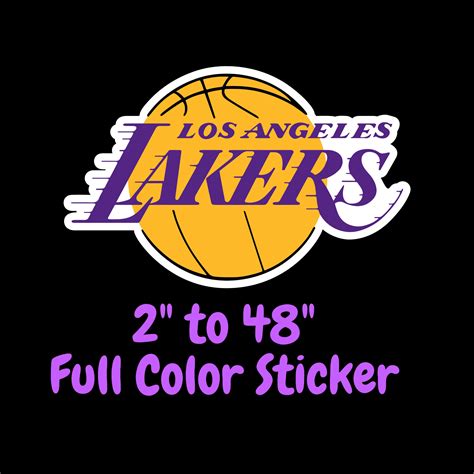 Los Angeles Lakers Full Color Vinyl Sticker Hydroflask Decal Etsy