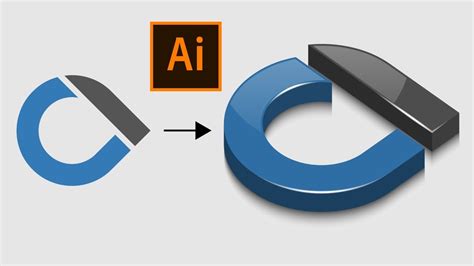 How To Create D Glossy Logo In Adobe Illustrator Easy Tutorial