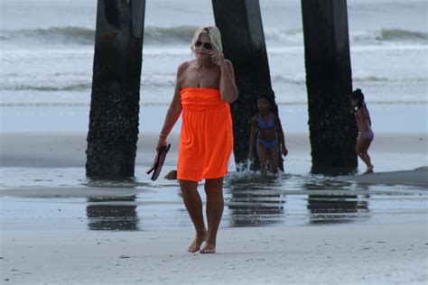 Beach Tourist Orange Jacksonville Beach Jacksonville Beach Beach