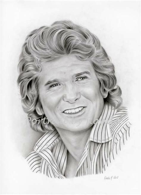 Michael Landon Celebrity Drawings Portrait Celebrity Portraits