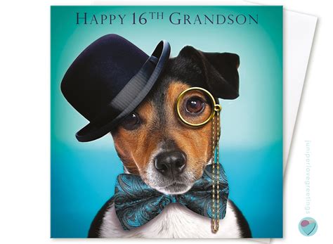 Grandson 16th Birthday Card Happy 16th Grandson For Him Boys Etsy
