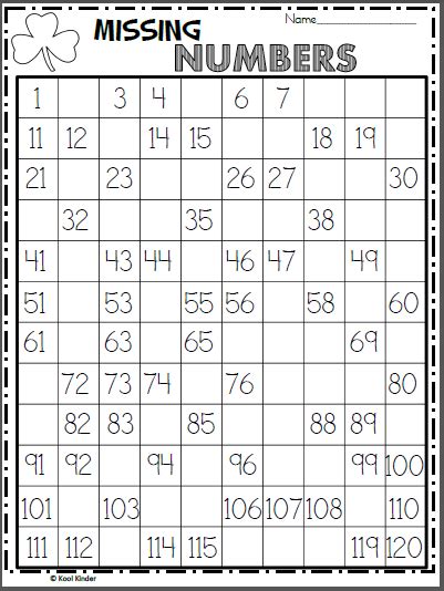 120s Chart Missing Numbers Worksheet Made By Teachers