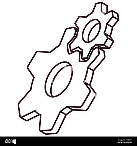 Illustration Drawing Of Mechanical Components On A White Background