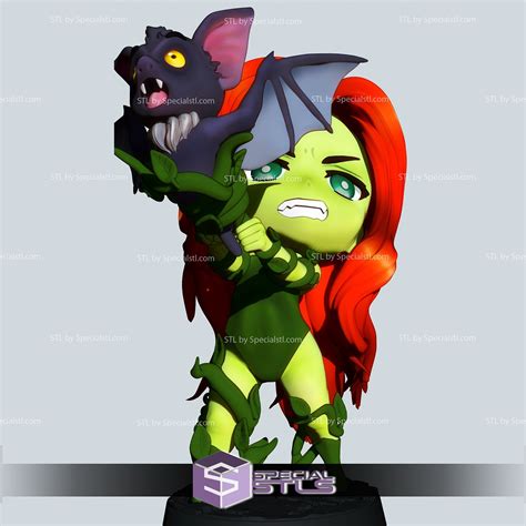 Chibi Poison Ivy Stl Files With The Bat Specialstl