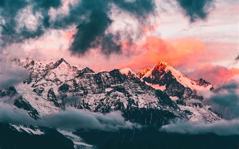 Mountain Clouds Landscape Scenery 4k Macbook Pro Wallpapers