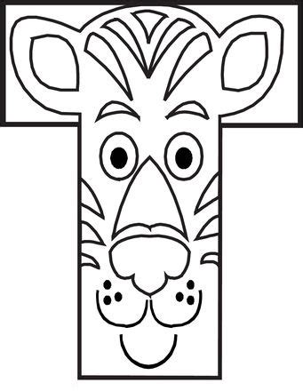 Letter T coloring pages to download and print for free