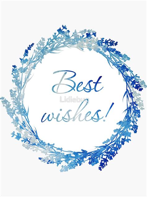 Best Wishes Sticker By Lidiebug Redbubble