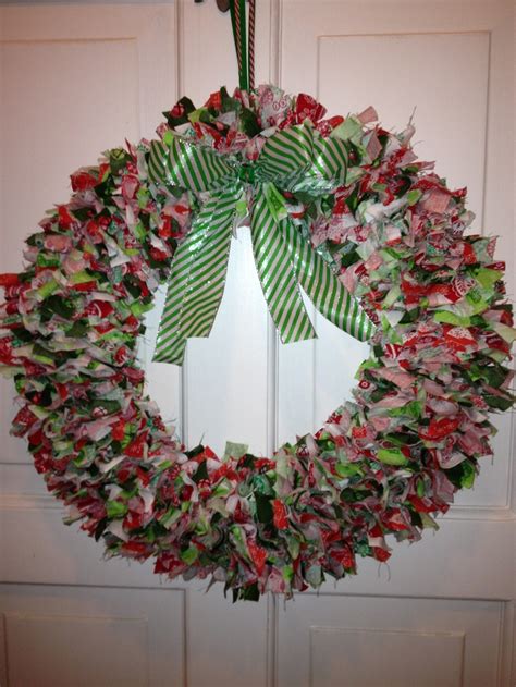Fabric Wreath Crafts Fabric Wreath Christmas Wreaths