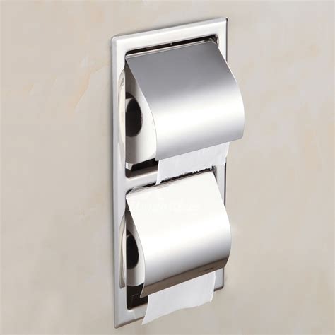 Recessed Toilet Paper Holder Singledouble Stainless Steel