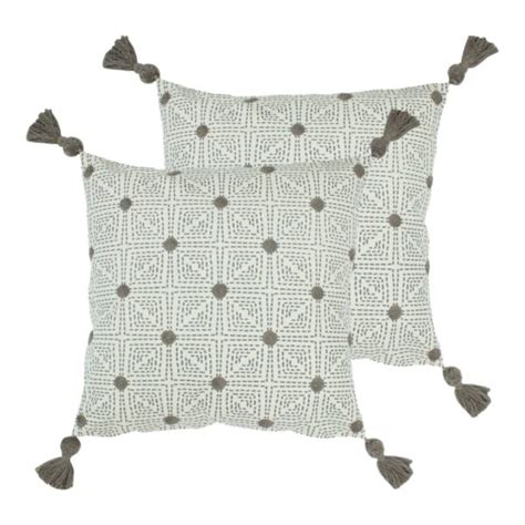 Furn Chia Twin Pack Polyester Filled Cushions Grey Wise Living Online Shop