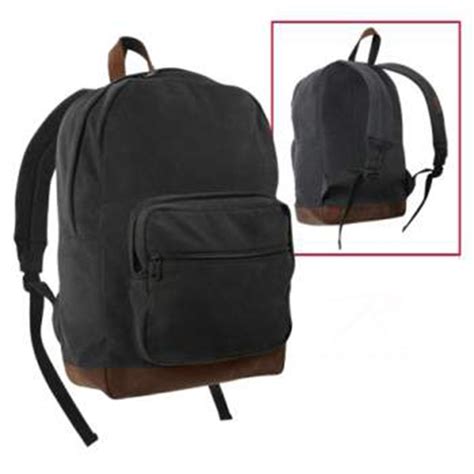 Vinatge Canvas Teardrop Backpack Black R9667