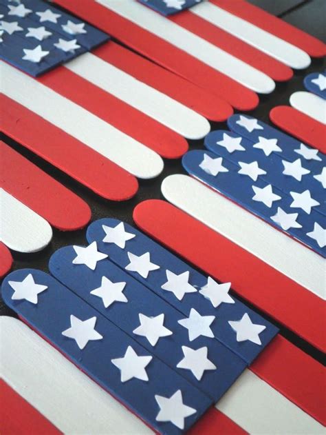 Popsicle Stick Flags From 8 Patriotic Memorial Day Crafts For Young