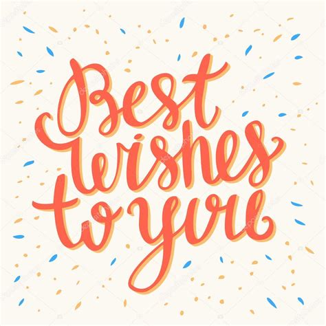 Best Wishes Hand Lettering Stock Vector Image By ©alexgorka 95362678