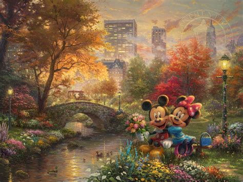Mickey And Minnie Sweetheart Central Park Limited Edition Art