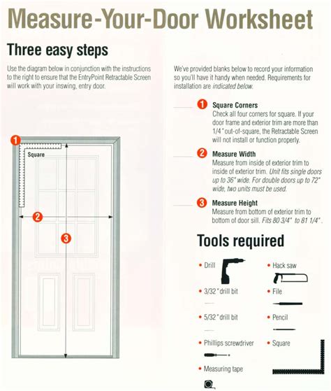 To measure your screen spline, start by removing the screen frame from the window. Retractable Screen Door Measurement Worksheet