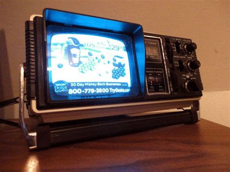 Sle Vintage Portable Television Tv Uhf Vhf Am Fm Radio Etsy