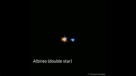 Albireo Double Star Live View Through My Telescope Youtube