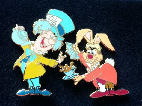 Disney Dlr Alice In Wonderland Mad Hatter And March Hare 2 Pin Set