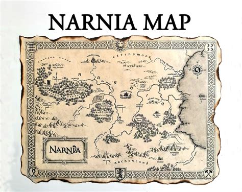 The Chronicles Of Narnia Map The World Of Narnia Map The Narnian World The Lion The Witch