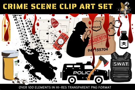 Crime Scene Clip Art Graphic By Alteredurbane · Creative Fabrica