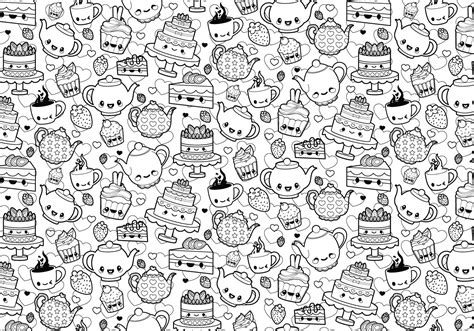 Kawaii ausmalbilder wird mädchen und jungen ansprechen. Tea Party Coloring Page - Download Free Vector Art, Stock ...