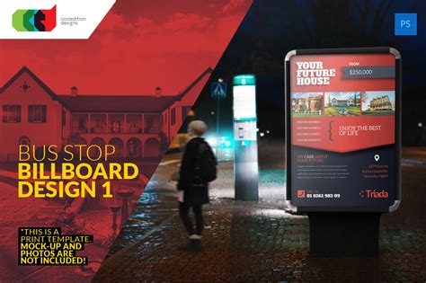 bus stop billboard design  flyer templates  creative market