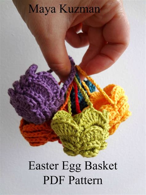 Crochet Pattern Easter Egg Crocheted Basket Egg Cozy Easter Eggs Easter Pattern Pdf Pattern