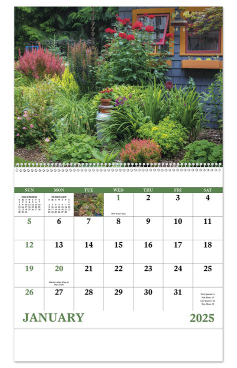 2024 Garden Walk Spiral Calendar 11 X 19 Imprinted Spiral Bound