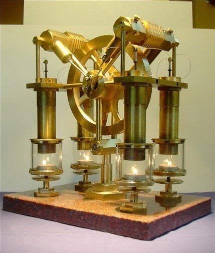 Gorgeous Brass Stirling Engine Powered By Four Tea Lights Arte