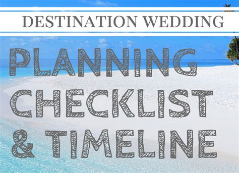 destination wedding timeline and checklist