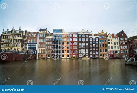 Mooie Mening Van De Stad Van Amsterdam Nederland Stock Afbeelding