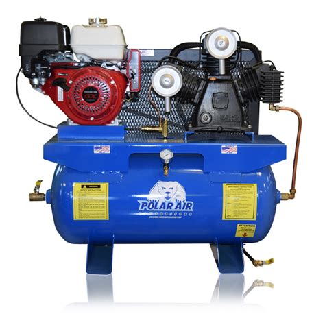 13 Hp Gas Air Compressor 30 Gallon Tank Honda Motor Electric Start