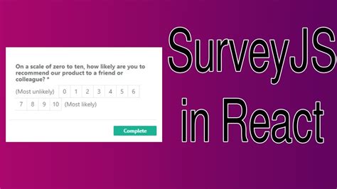 How To Implement SurveyJS Into ReactJS YouTube