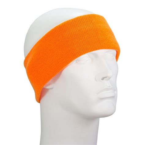 Blaze Orange Usa Made Stretch Headband Single Piece