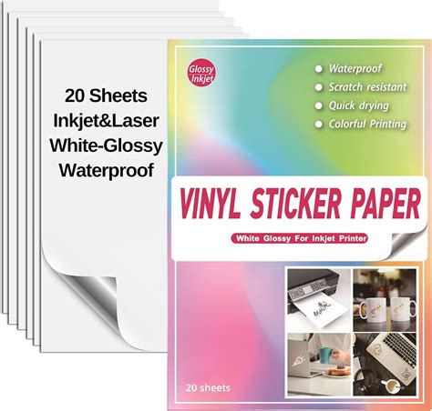 2021 Newest Waterproof Printable Vinyl Stickers Paper For Inkjet