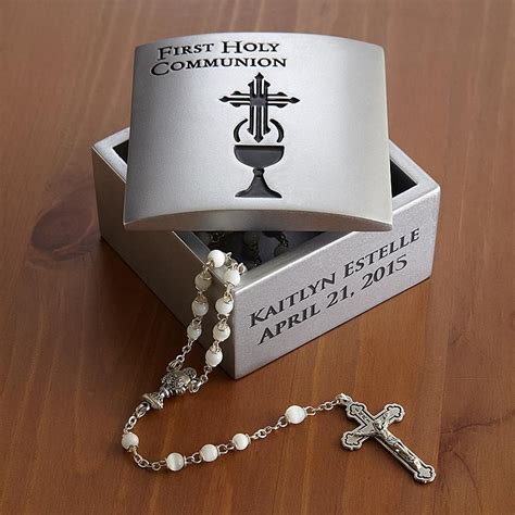 Communionconfirmation Rosary Box First Communion Ts Communion