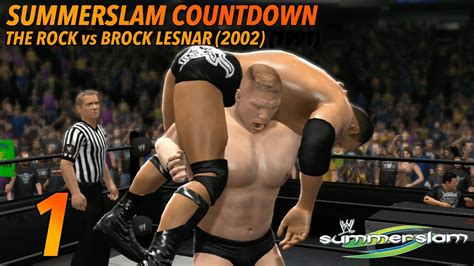 1 The Rock Vs Brock Lesnar Summerslam 2002 Wwe 2k14 Youtube