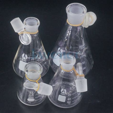 Sizes 50ml To 1000ml Lab Glass Erlenmeyer Conical Flask With Ground In