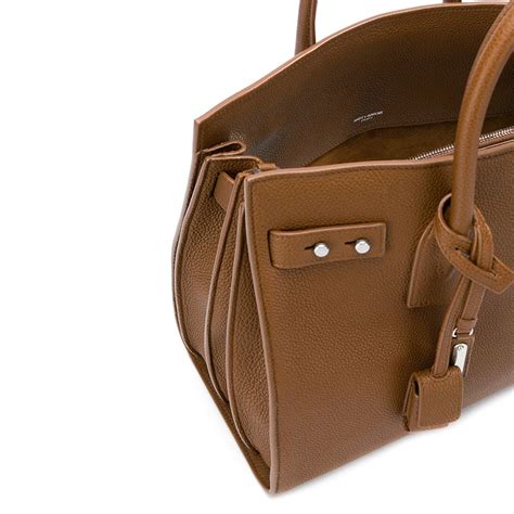 Saint Laurent Grained Leather Sac De Jour Medium Tote Handbag