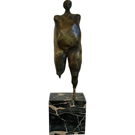 Modern Bronze Abstract Figural Sculpture in the Manner of Henry Moore ...