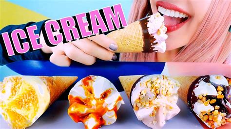 Asmr Ice Cream Cones Drumstick X Messina Eating Sounds No Talking 먹방 Youtube